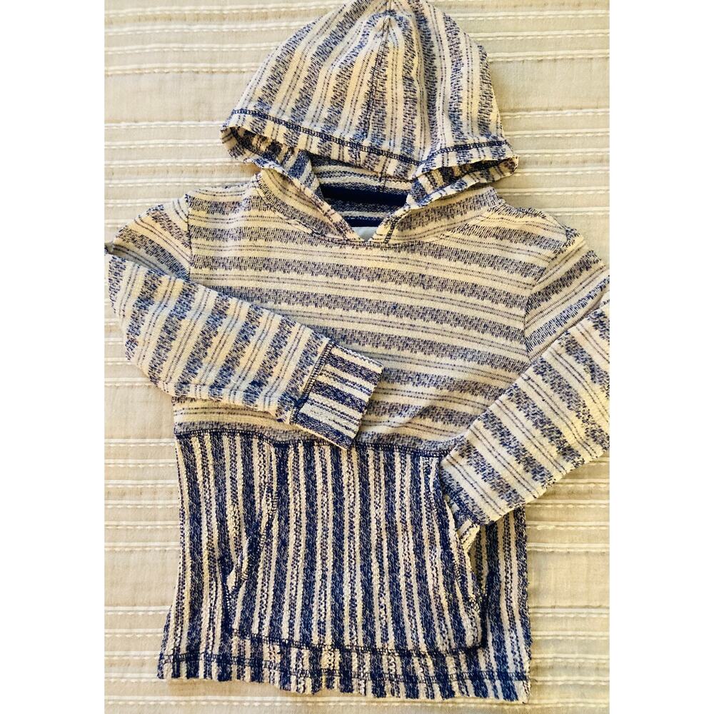 Blue Striped Pullover Hoodie 3T